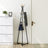 Coat Rack Stand - Beech Wood - Black and Natural Grain - 9 Hooks for Clothes