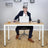 Study Table - Wood - Natural Finish - Large Surface Area with Adjustable Leveling Feet
