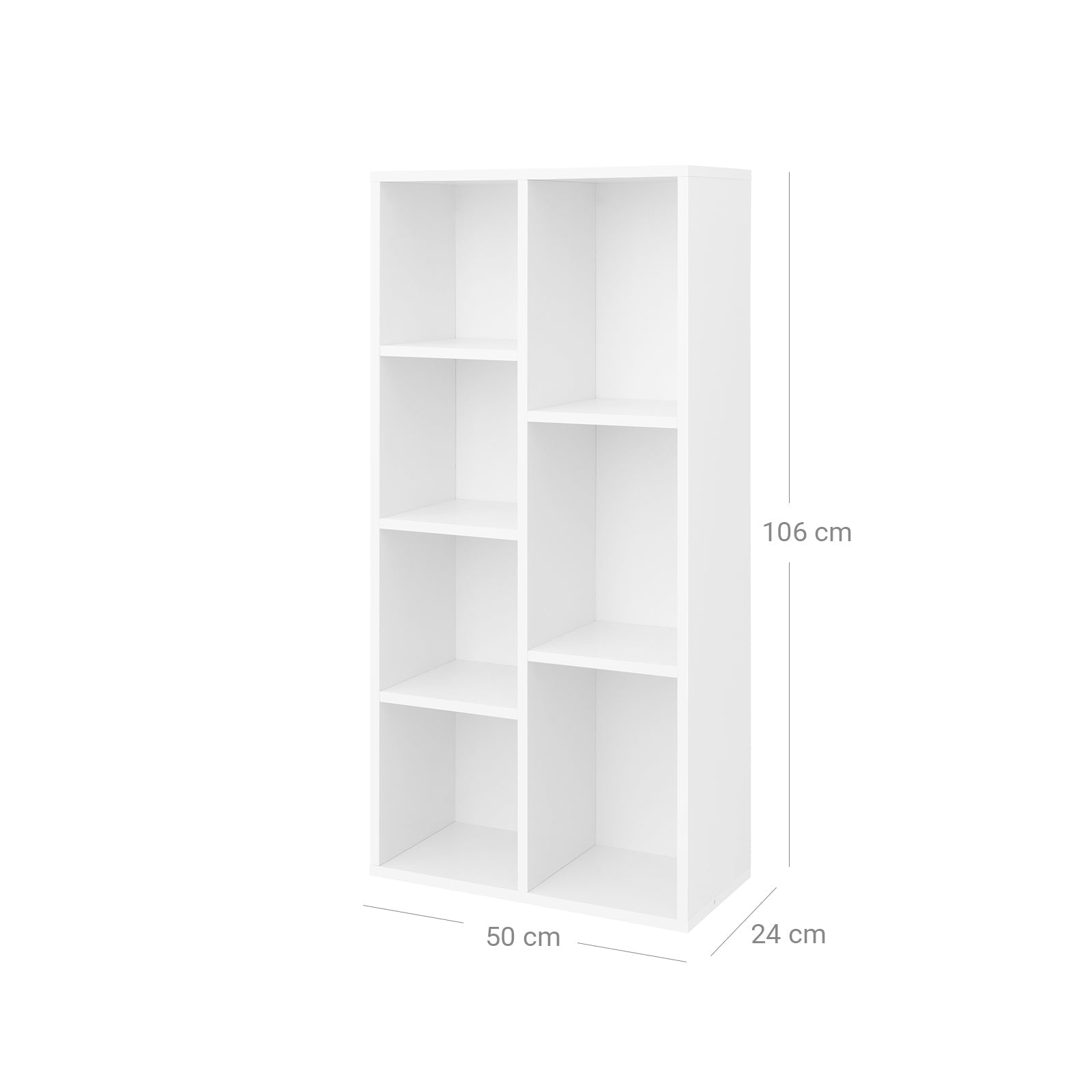 Bookcase - 7 Grid Design - Wood - Oak