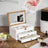 Jewelry Organizer - Engineered Wood - Black - 3-Tier with Velvet Lining and Drawers