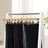 Wooden Skirt Trouser Hangers - Wood - Natural Finish - Adjustable Clips with Rotated Hooks
