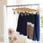 Wooden Skirt Trouser Hangers - Wood - Natural Finish - Adjustable Clips with Rotated Hooks