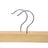 Wooden Skirt Trouser Hangers - Wood - Natural Finish - Adjustable Clips with Rotated Hooks