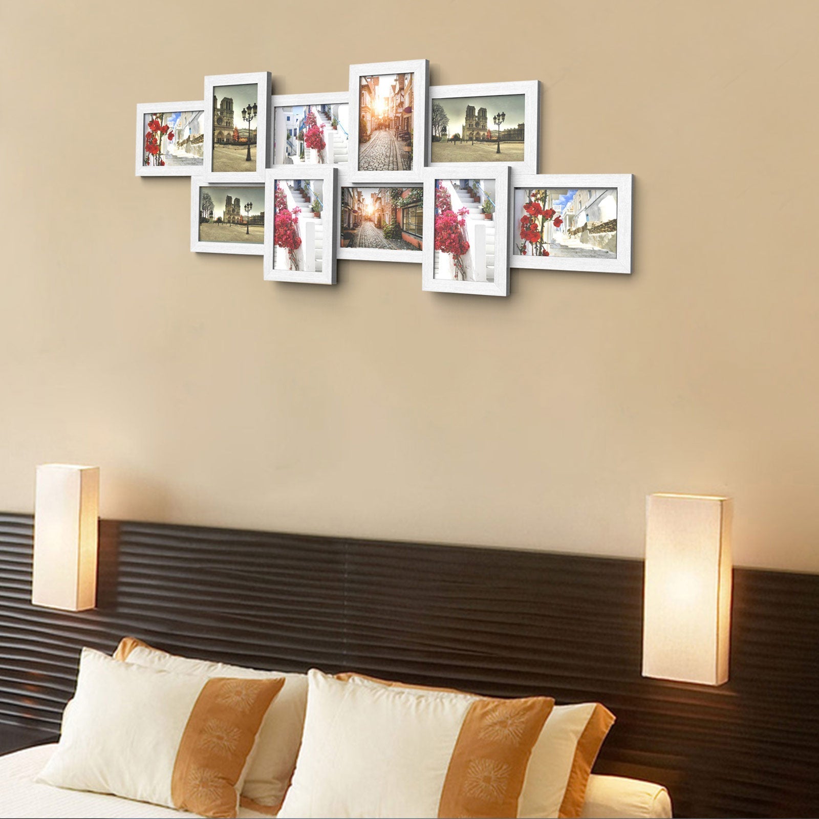 Photo Frame - White Wood Grain - Wall Mounted