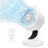 Quiet Air Circulator Desk Fan - Plastic and Steel - Cloud White