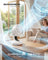 Quiet Air Circulator Desk Fan - Plastic and Steel - Cloud White