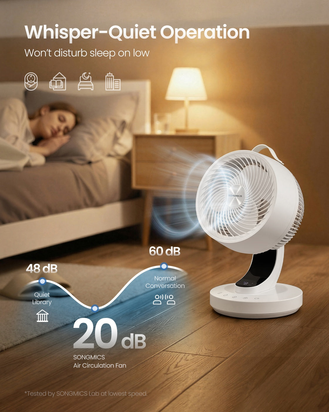 Air Circulator Desk Fan - Plastic and Steel