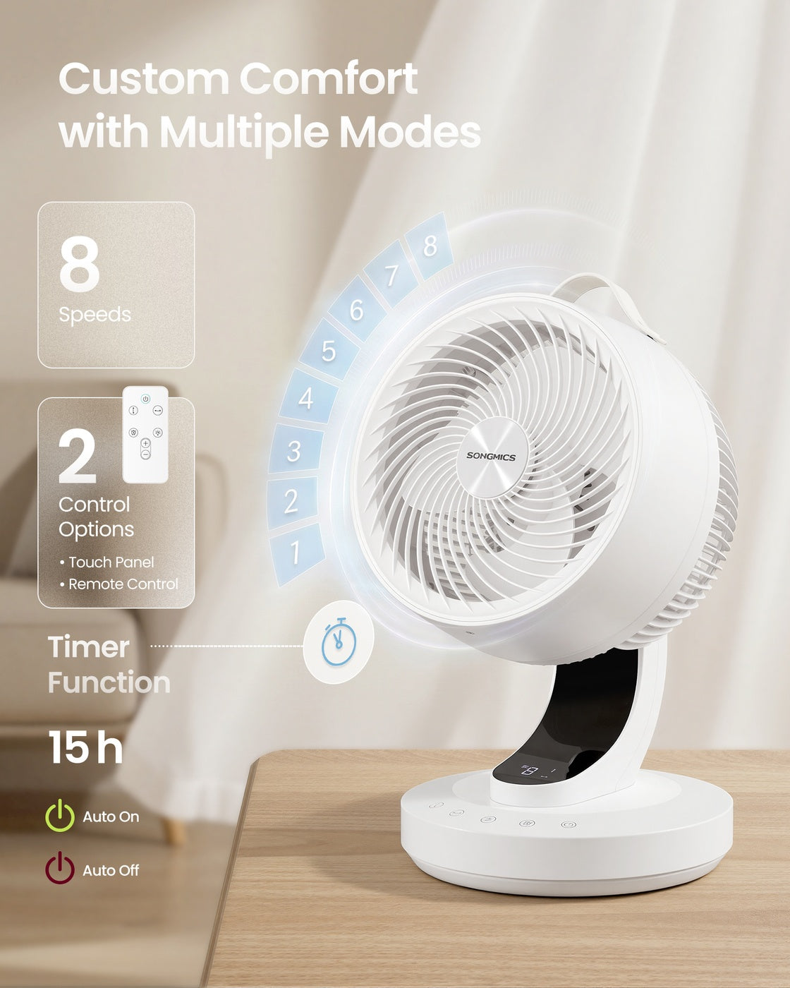 Air Circulator Desk Fan - Plastic and Steel