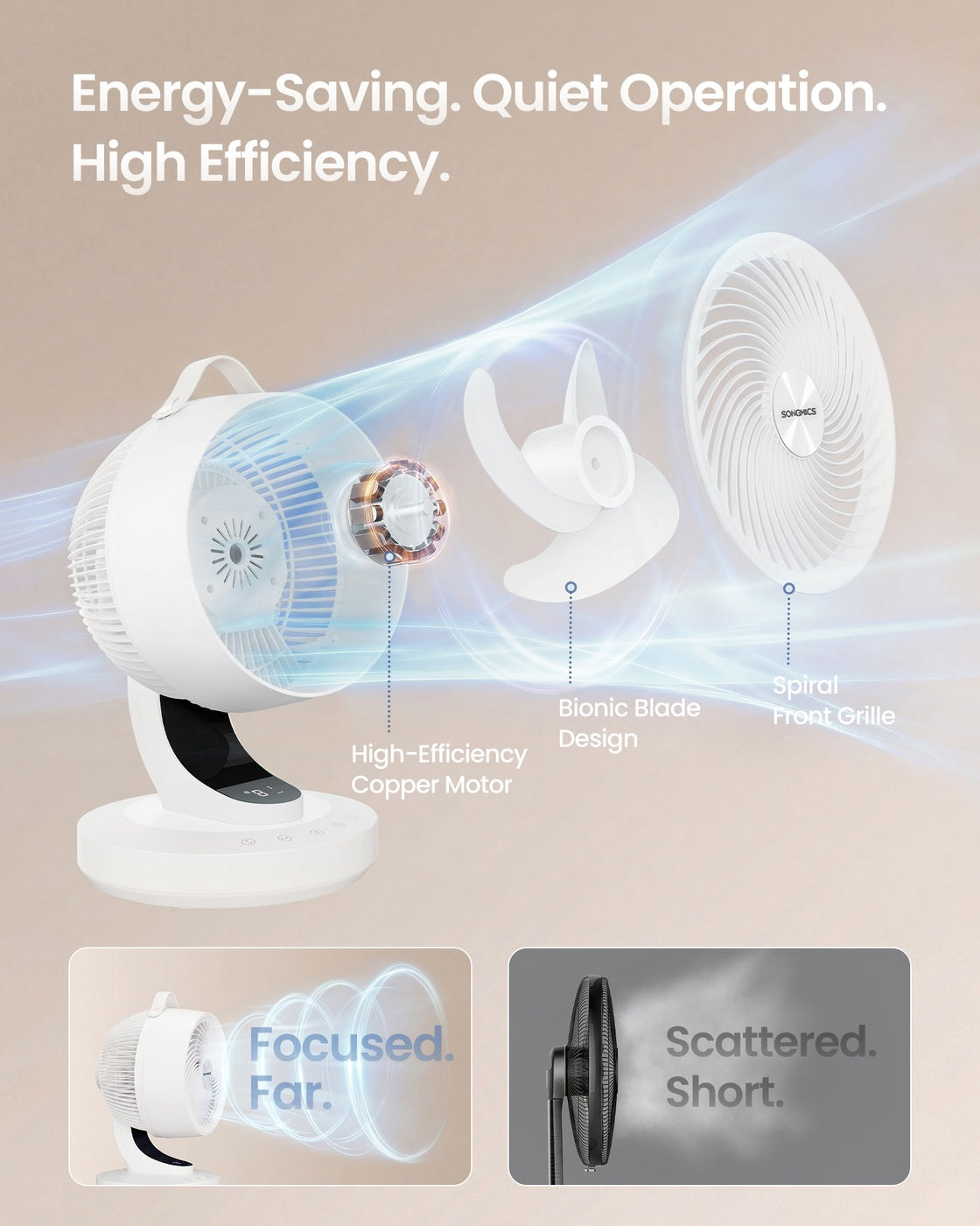 Air Circulator Desk Fan - Plastic and Steel