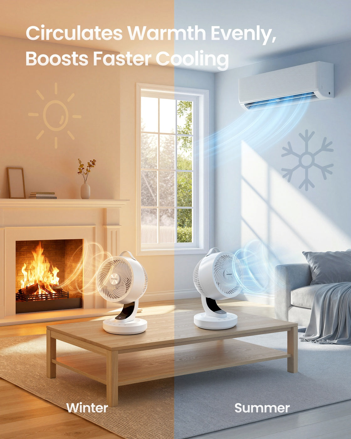 Air Circulator Desk Fan - Plastic and Steel