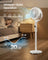 Standing Fan for Bedroom - Plastic and Steel - Cloud White