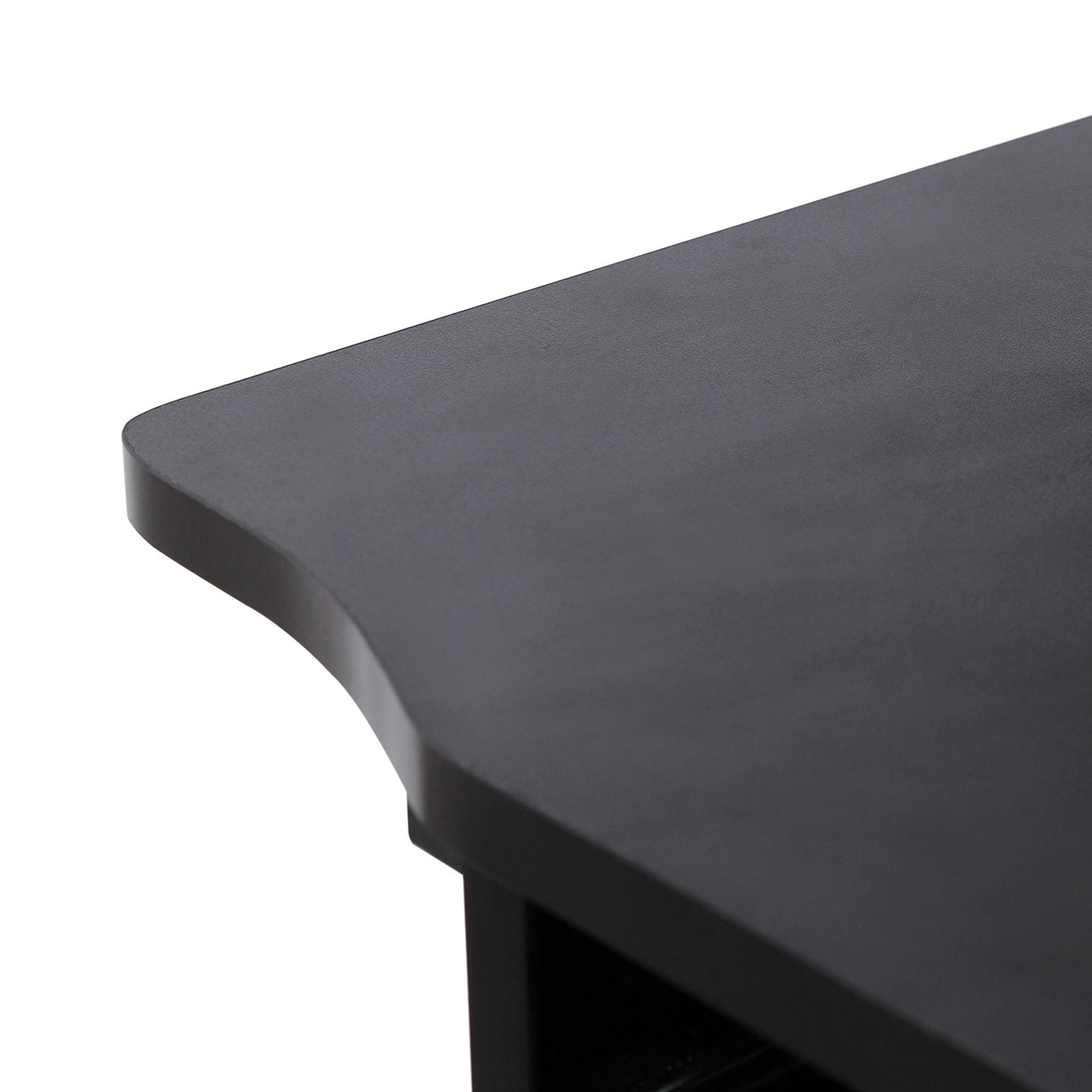 Z-Shaped Computer Desk - Wood - White - Mobile with Sliding Keyboard and Wheels