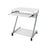 Z-Shaped Computer Desk - Wood - White - Mobile with Sliding Keyboard and Wheels