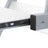 Z-Shaped Computer Desk - Wood - White - Mobile with Sliding Keyboard and Wheels