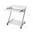 Z-Shaped Computer Desk - Wood - White - Mobile with Sliding Keyboard and Wheels