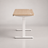 Height Adjustable Desk - Engineered Wood - Cloud White - Electric with 4 Memory Heights and Storage Pocket