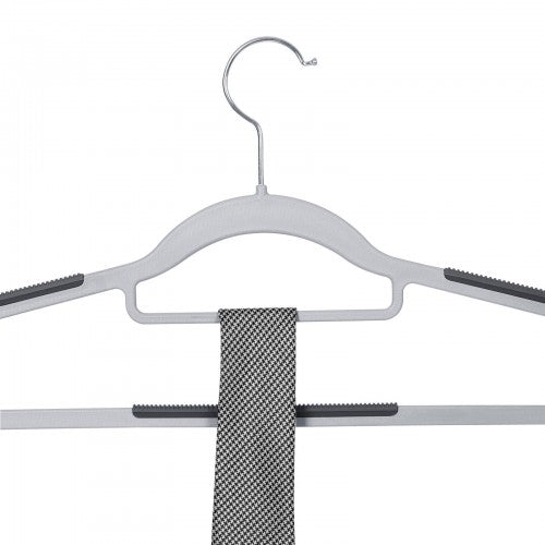 Coat Hangers - Heavy Duty Plastic - Grey - Non-Slip Design